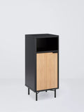 John Lewis Ridge black towel cupboard, imported from the UK