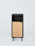 John Lewis Ridge black towel cupboard, imported from the UK