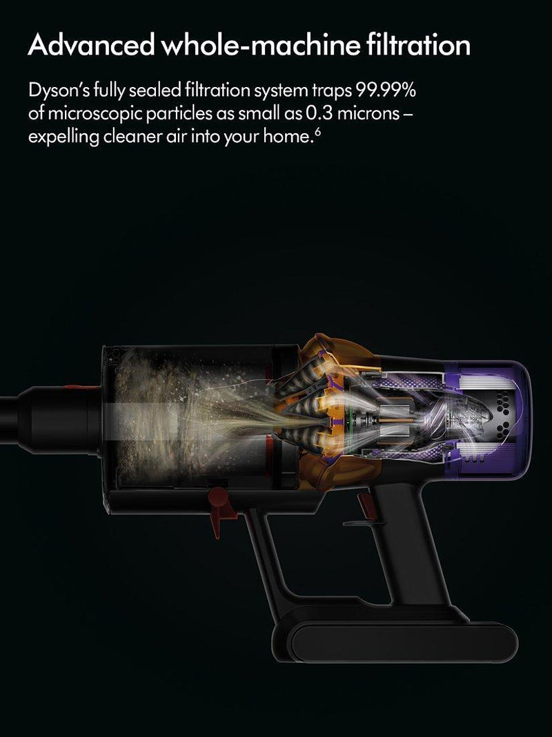 Dyson cordless vacuum cleaner V15 Detect Absolute in yellow and nickel - British product