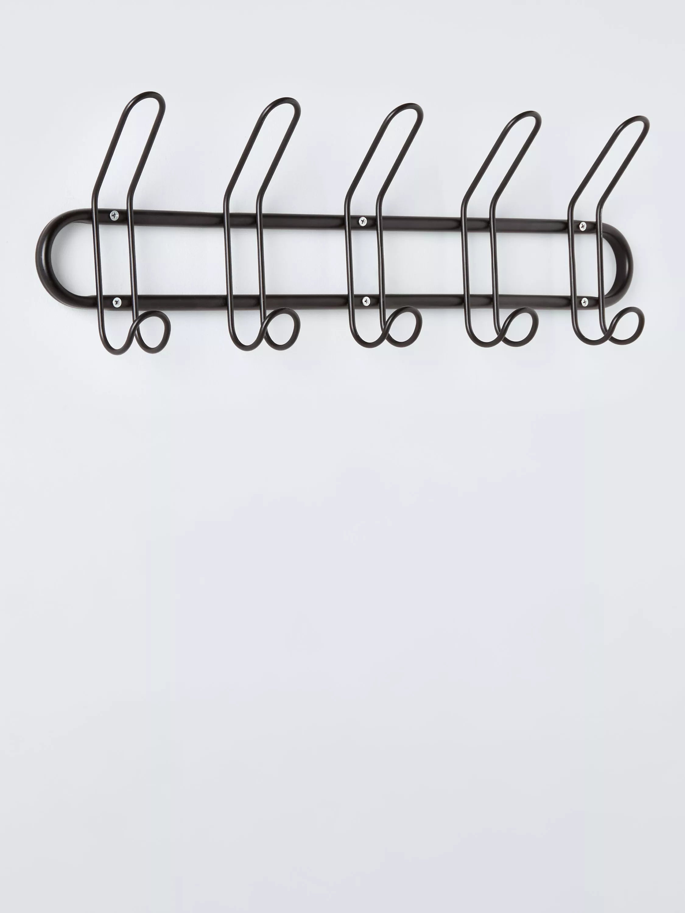 John Lewis metal 5 hook rack black, imported from the UK