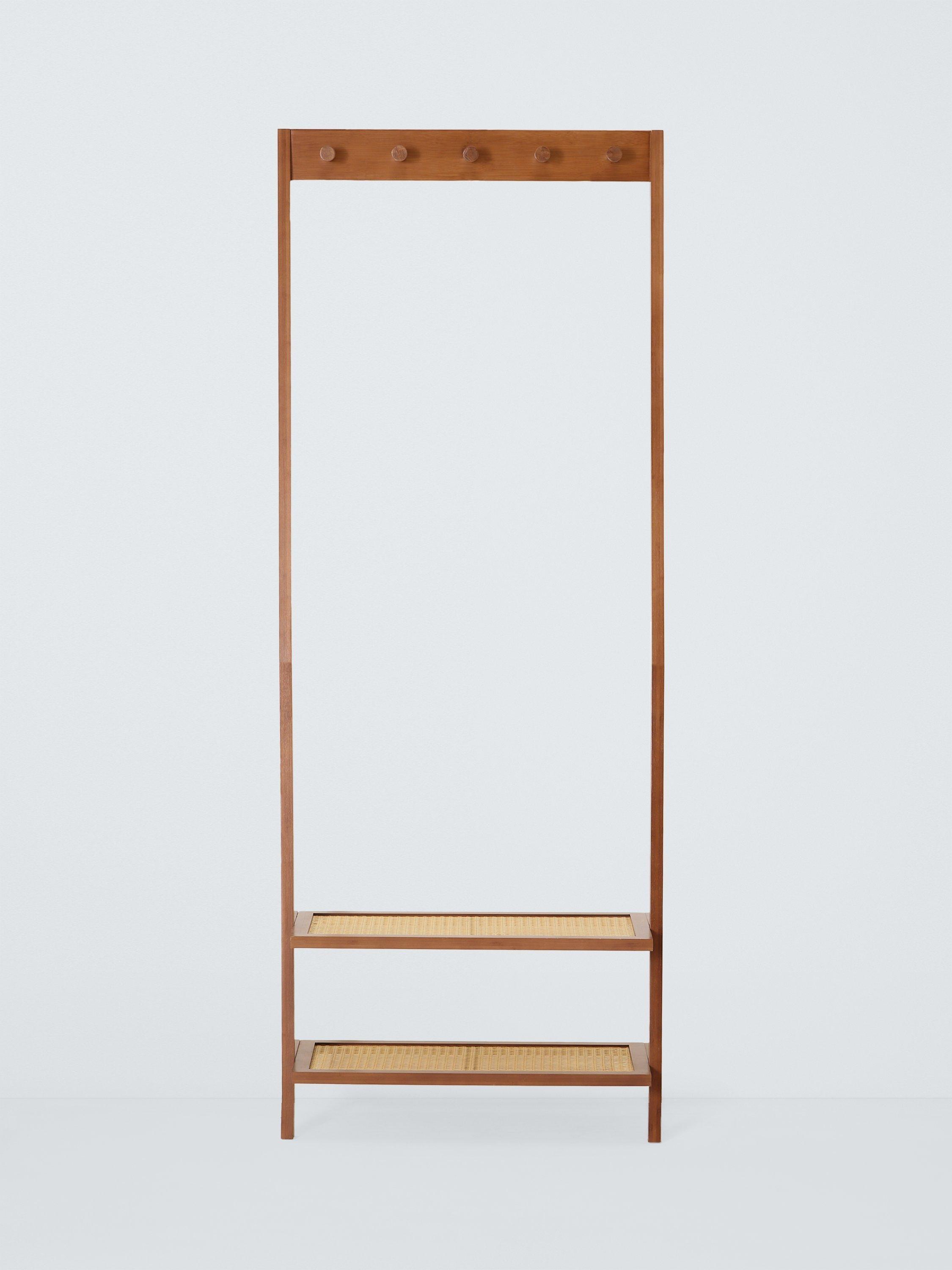 John Lewis bamboo leaning clothes rail cherry wood (British brand)