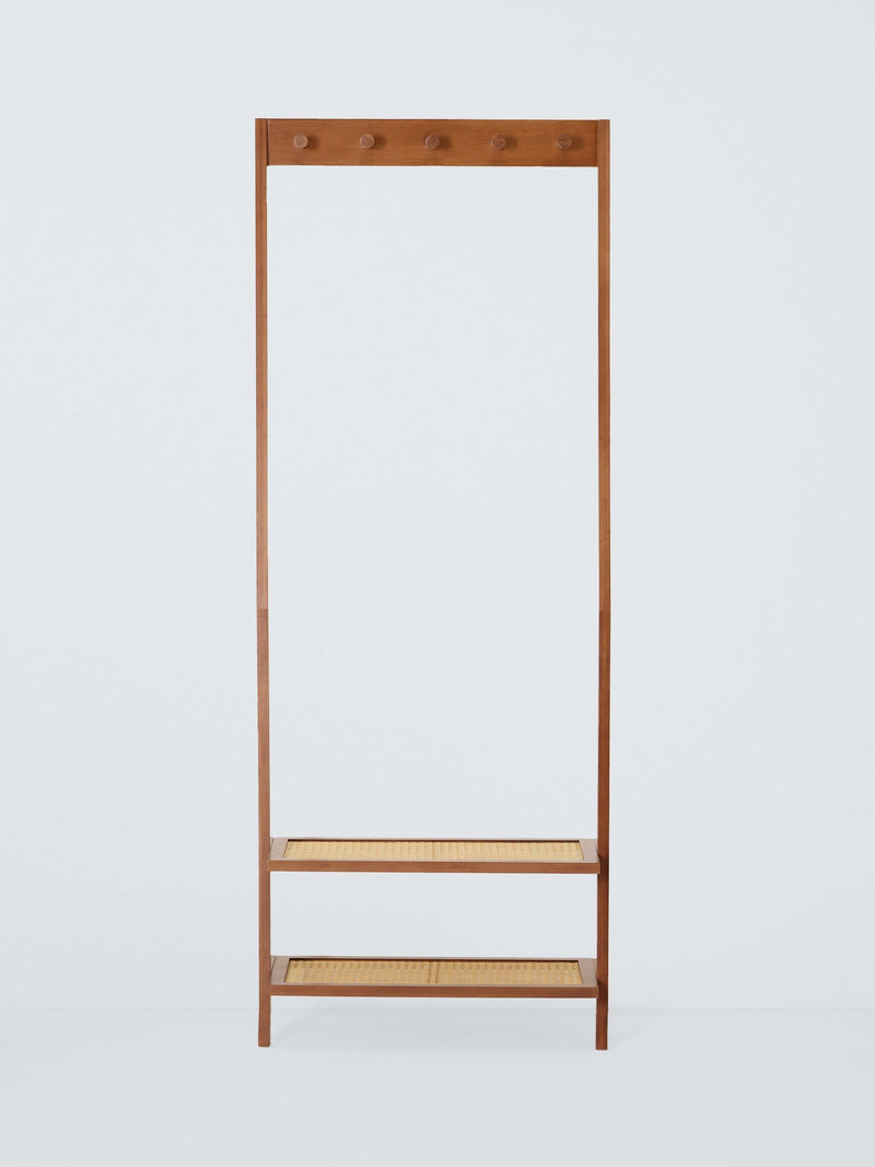 John Lewis bamboo leaning clothes rail cherry wood (British brand)