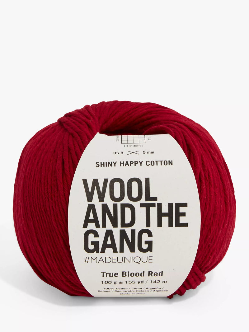 Wool And The Gang Shiny Happy Cotton Knitting and Crochet Yarn 100g