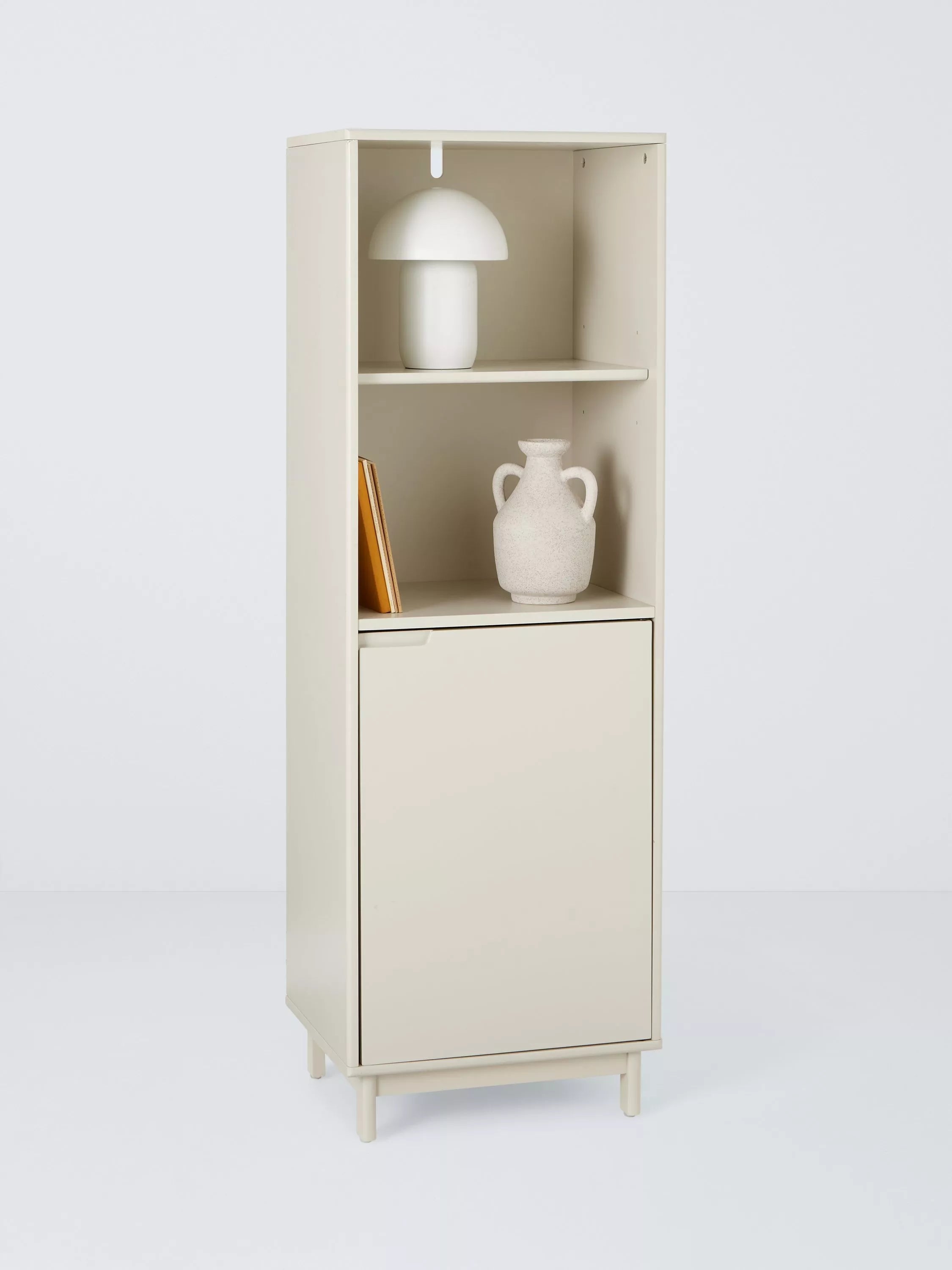 John Lewis Format Narrow bookcase in greige (British brand)