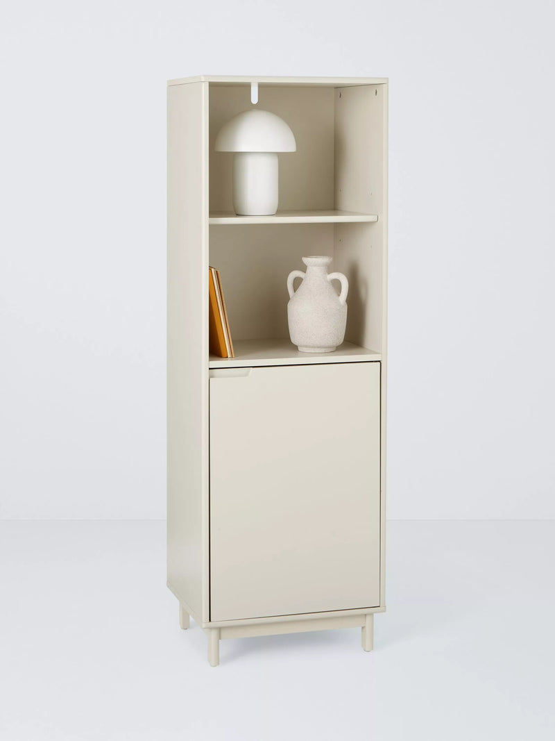 John Lewis Format Narrow bookcase in greige (British brand)