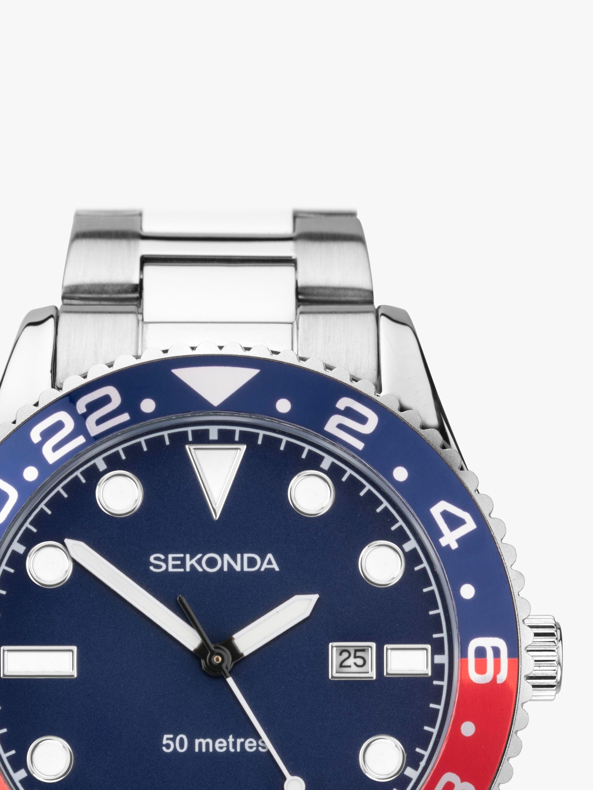 Montre Sekonda Ocean homme cadran bleu 43mm (marque britannique)