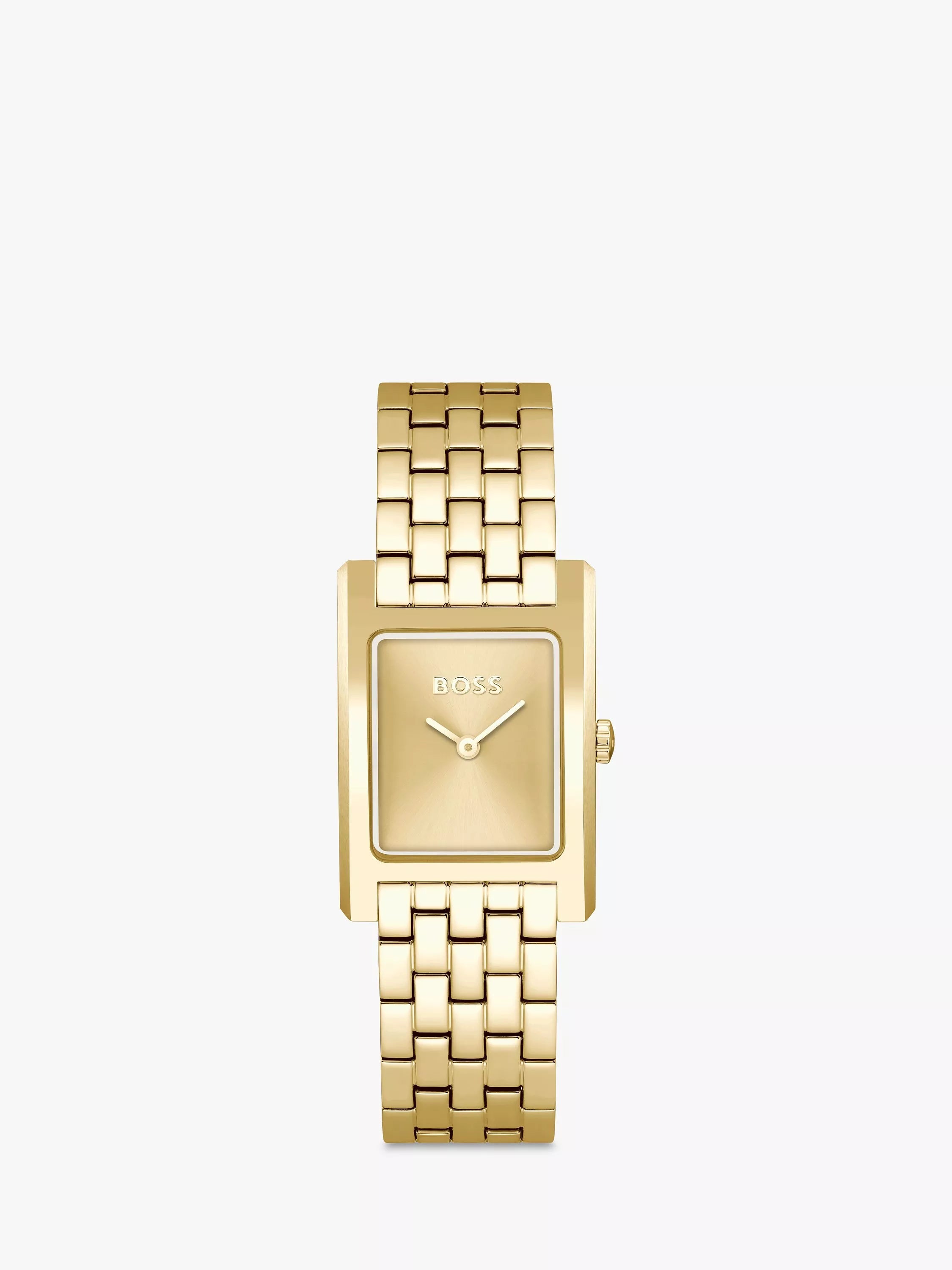 HUGO BOSS women's square watch gold bracelet, UK version