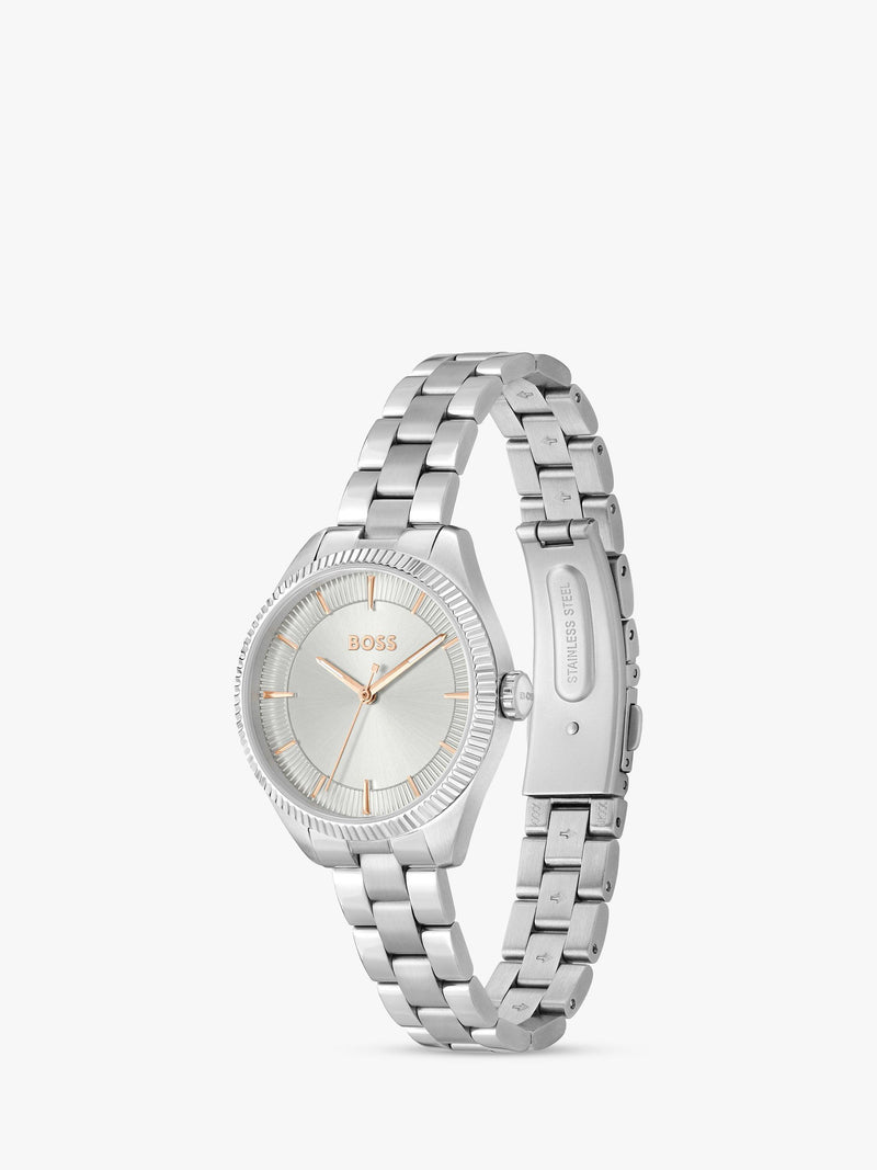 HUGO BOSS women's watch silver bracelet strap 32mm - British product