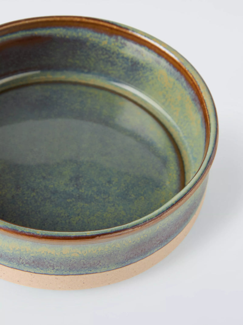 John Lewis stoneware dog bowl green/multi small, UK version