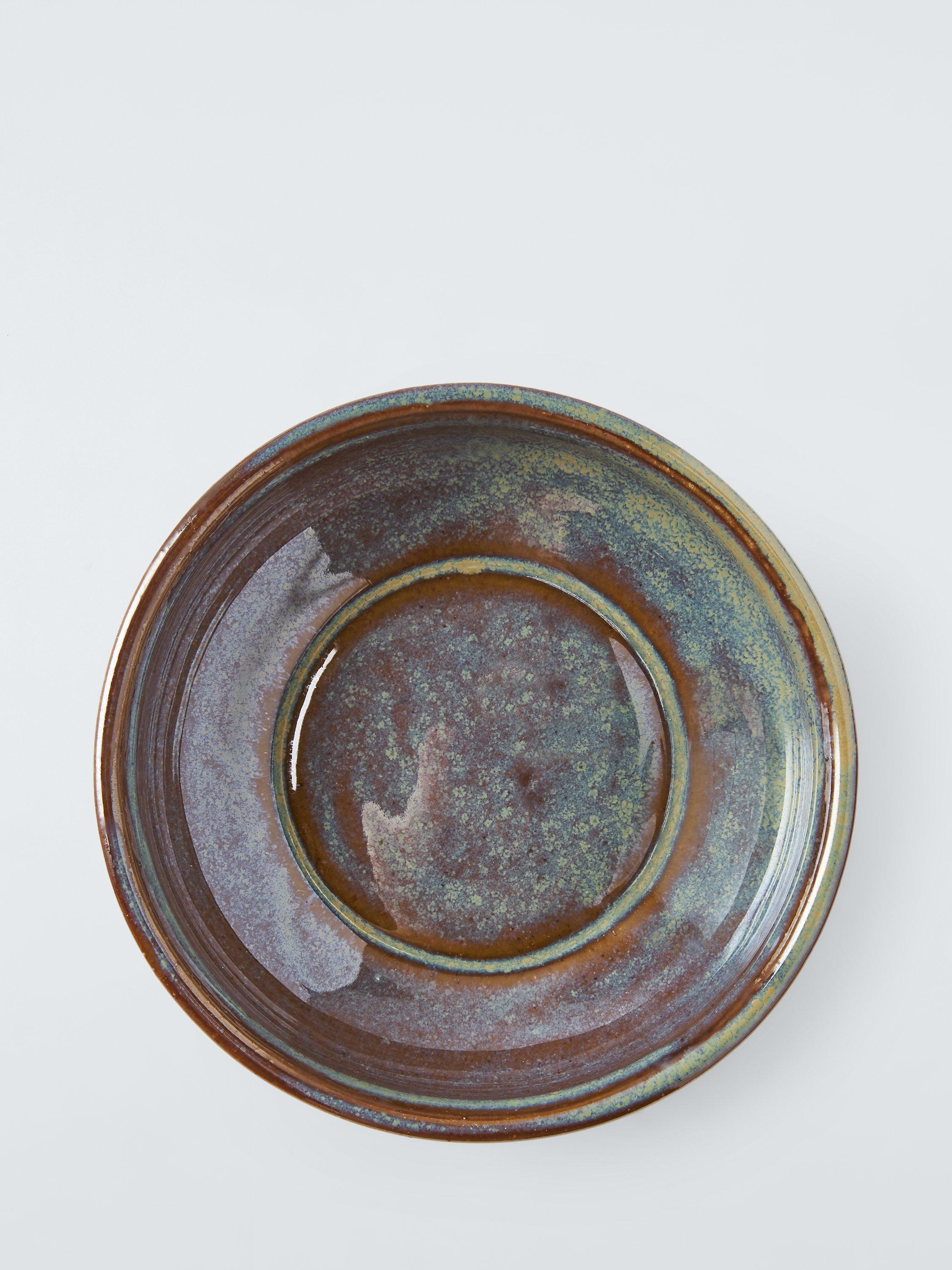 John Lewis stoneware cat bowl green multi UK version