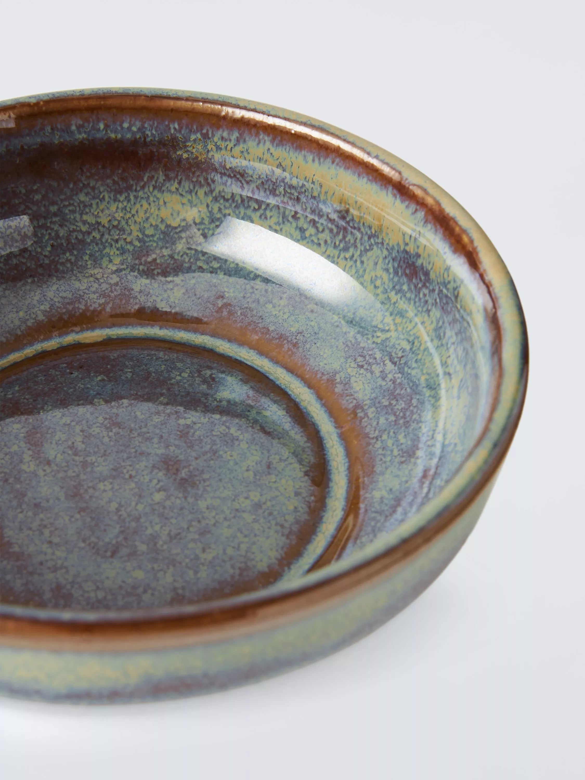 John Lewis stoneware cat bowl green multi UK version