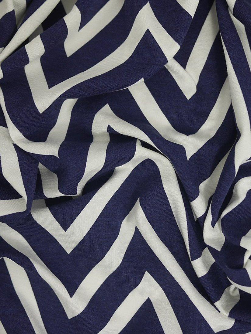 Montreux Fabrics zigzag jersey fabric blue white 150cm - British product