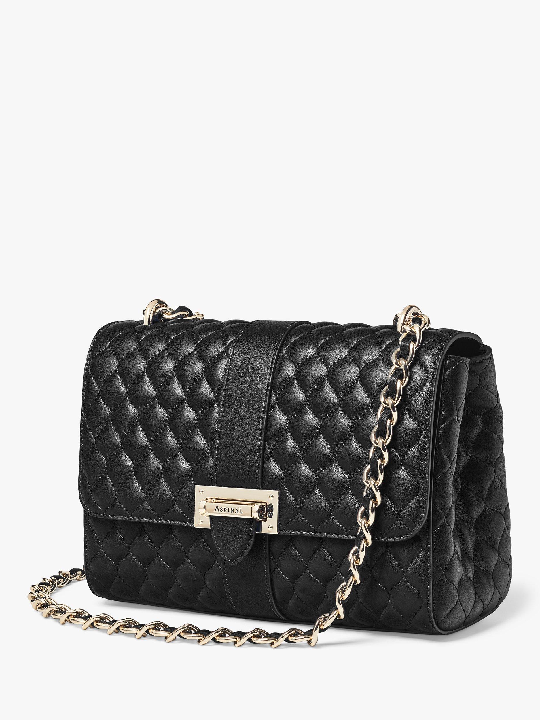 Aspinal of London Lottie Large quilted leather shoulder bag (British brand)