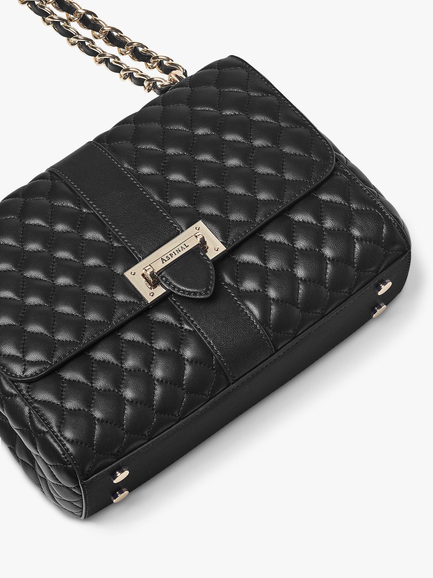 Aspinal of London Lottie Large quilted leather shoulder bag (British brand)