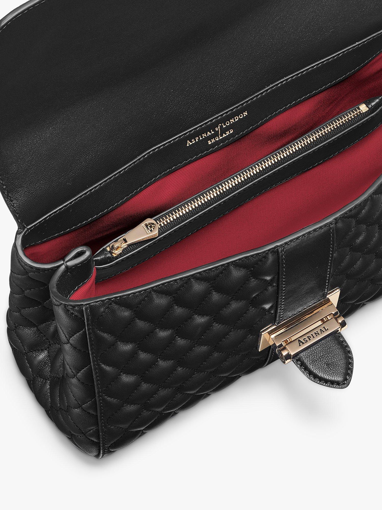 Aspinal of London Lottie Large quilted leather shoulder bag (British brand)