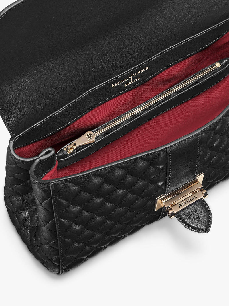 Aspinal of London Lottie Large quilted leather shoulder bag (British brand)