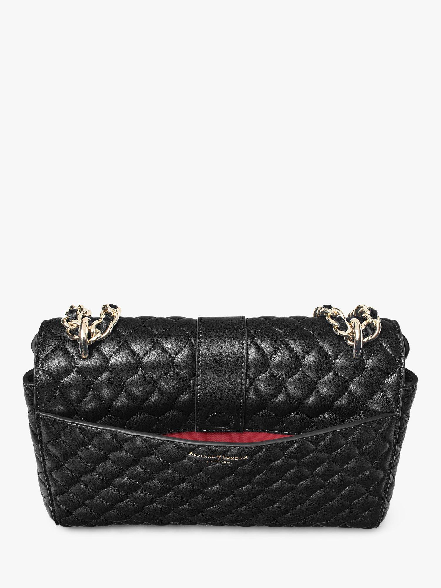 Aspinal of London Lottie Large quilted leather shoulder bag (British brand)