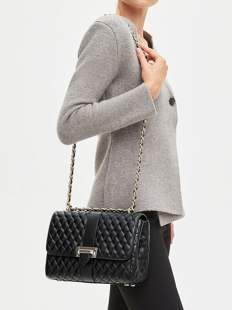 Aspinal of London Lottie Large quilted leather shoulder bag (British brand)