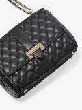 Aspinal Lottie Small smooth quilted leather shoulder bag, imported from the UK