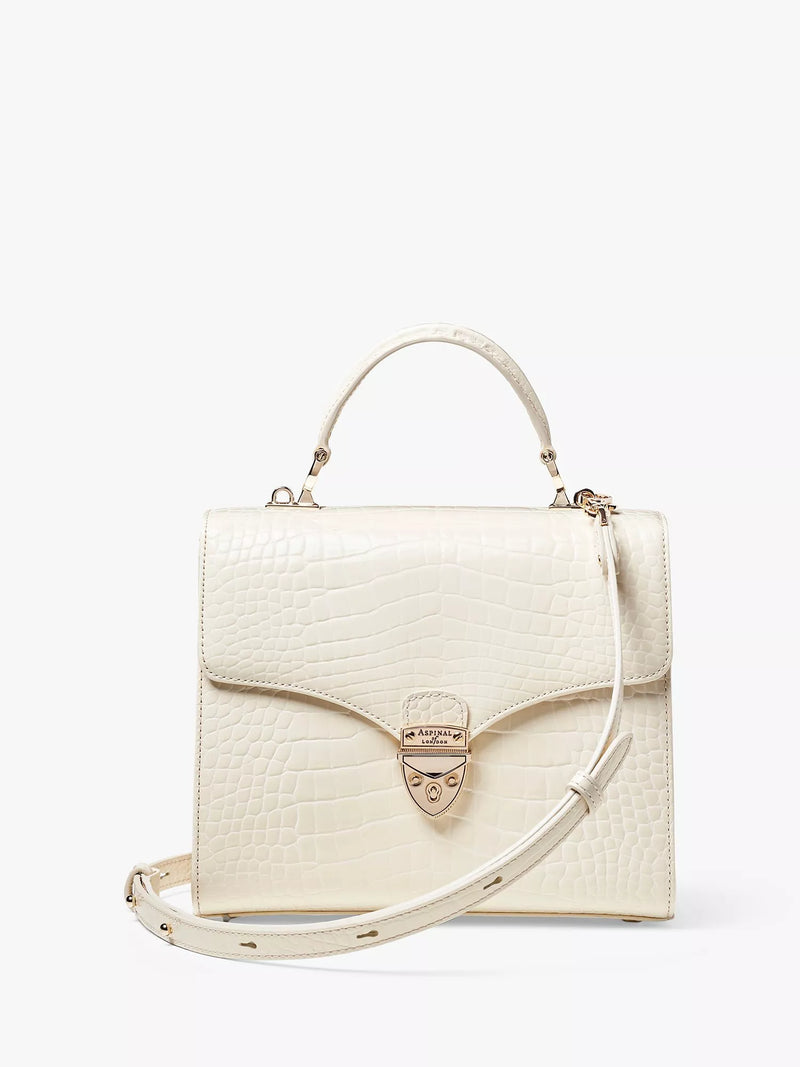 Aspinal of London Mayfair Croc Effect Leather Cross Body Bag