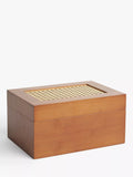 John Lewis poly rattan bamboo storage box cherry wood - British product