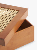 John Lewis poly rattan bamboo storage box cherry wood - British product