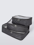 John Lewis packing cubes, set of 3, black, imported from the UK