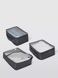 John Lewis packing cubes, set of 3, black, imported from the UK