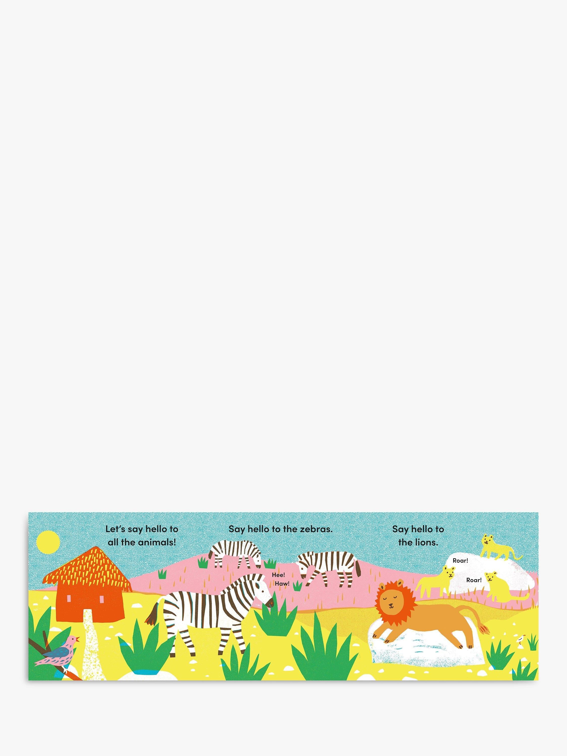 Louise Lockhart Tummy Time Safari fold-out board book - British product