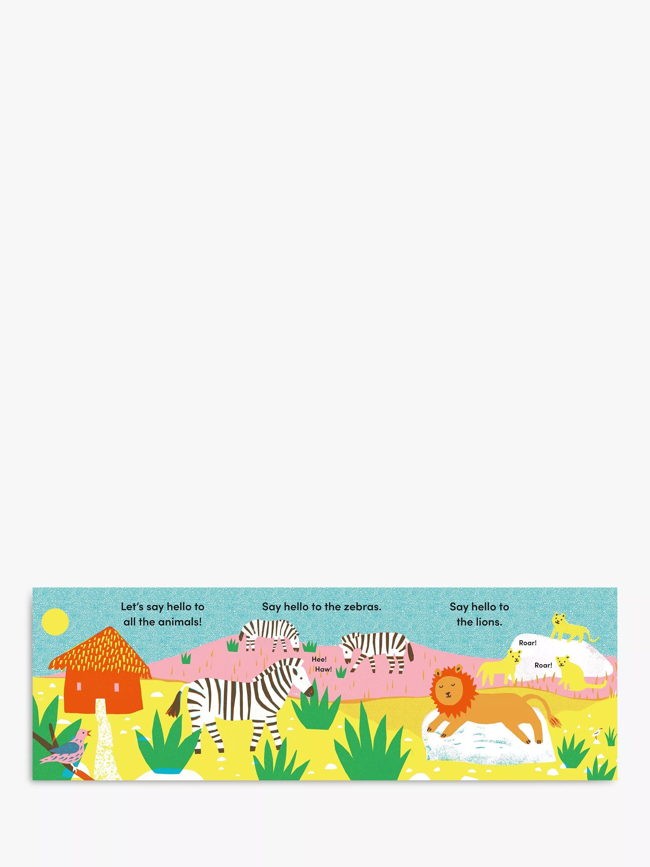 Louise Lockhart Tummy Time Safari fold-out board book - British product