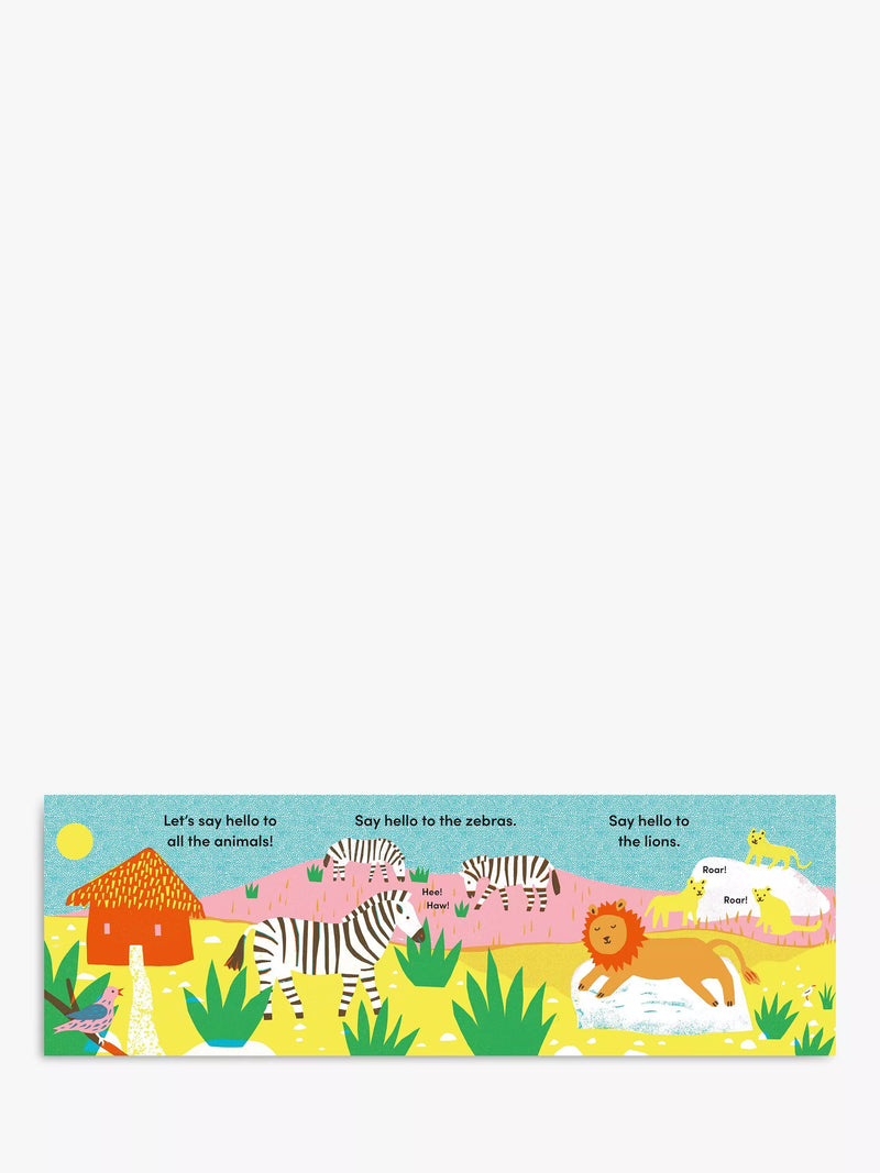 Louise Lockhart Tummy Time Safari fold-out board book - British product