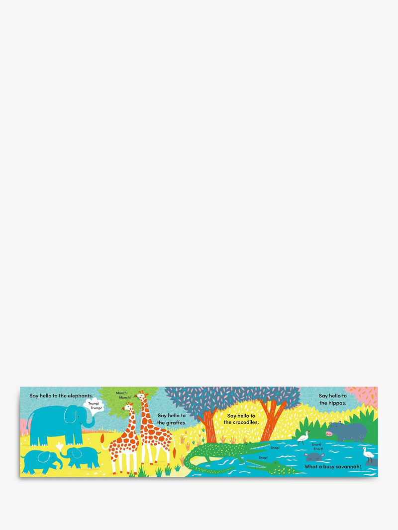 Louise Lockhart Tummy Time Safari fold-out board book - British product