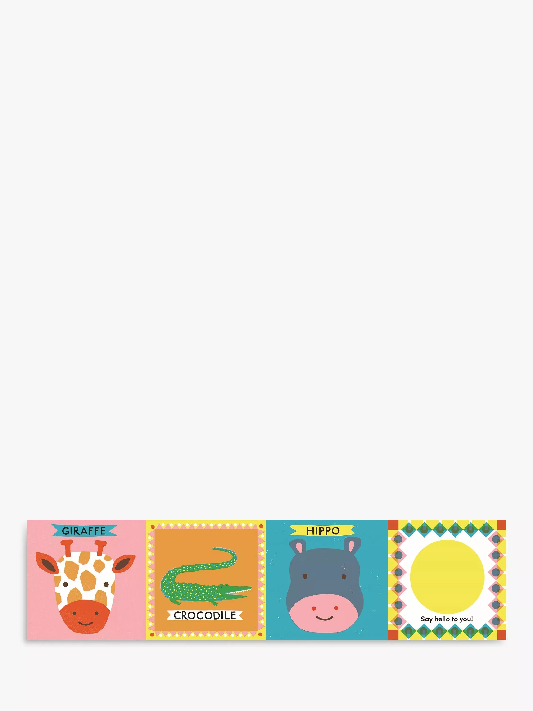 Louise Lockhart Tummy Time Safari fold-out board book - British product