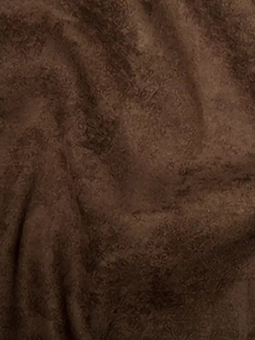 Oddies Textiles brown faux suede fabric (British brand)
