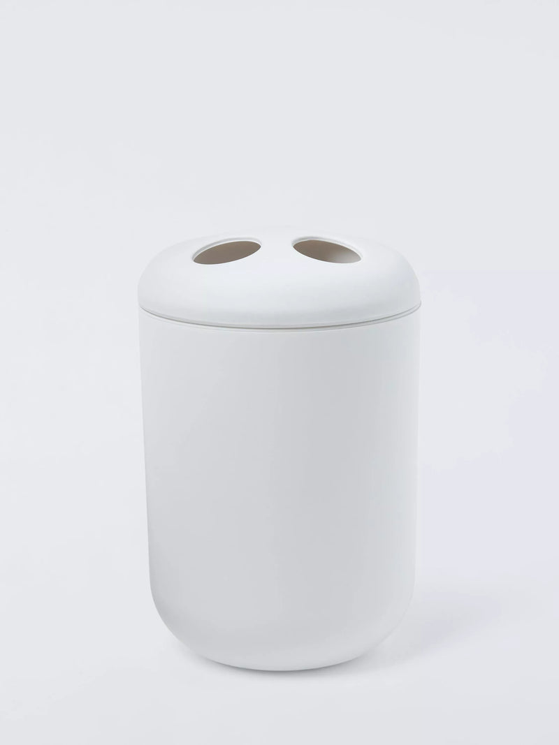 John Lewis essential toothbrush holder white matte plastic - British product