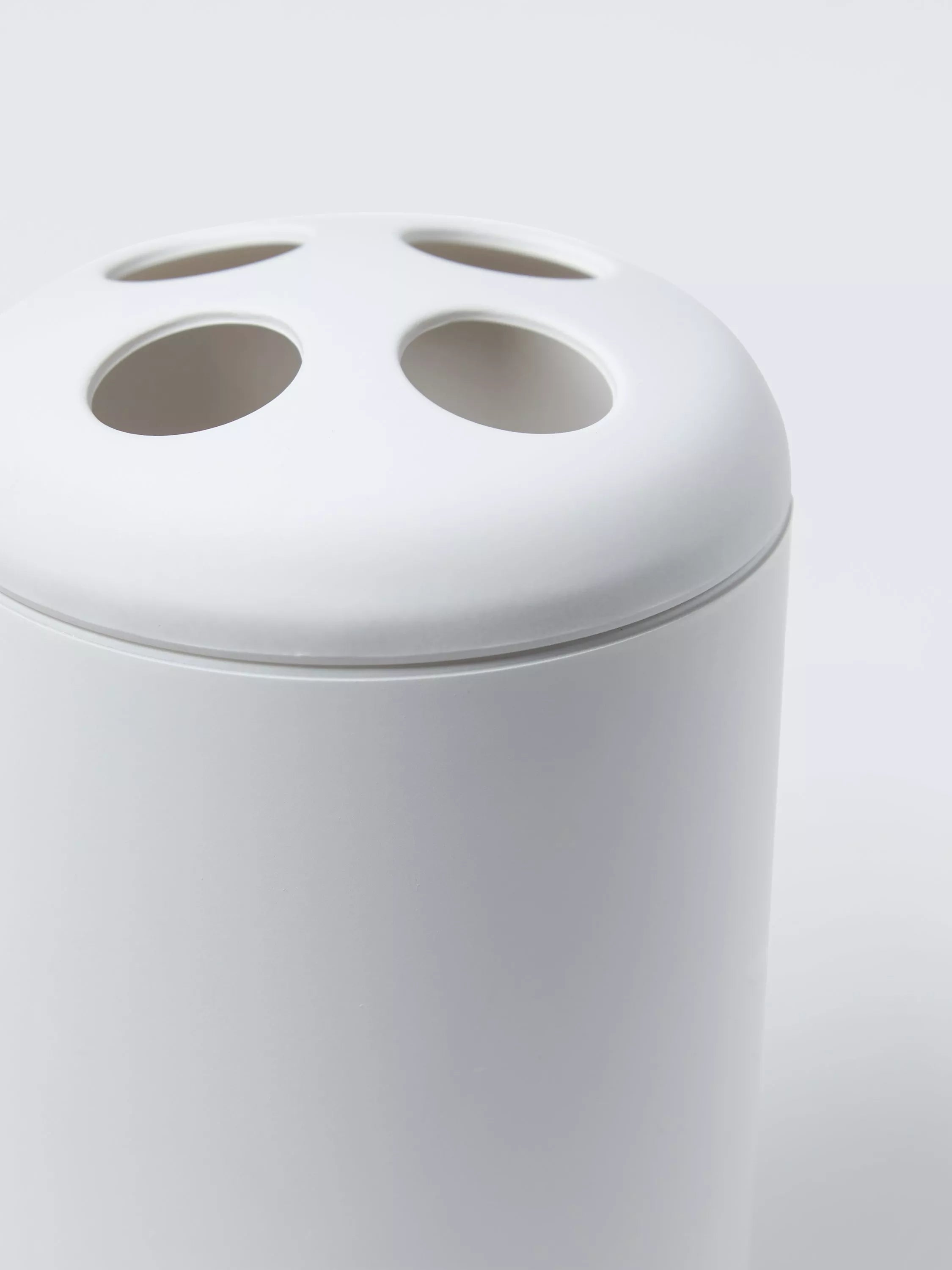 John Lewis essential toothbrush holder white matte plastic - British product