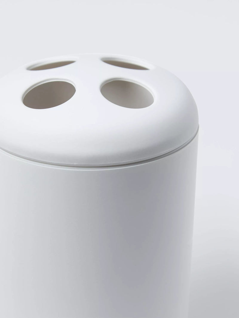 John Lewis essential toothbrush holder white matte plastic - British product