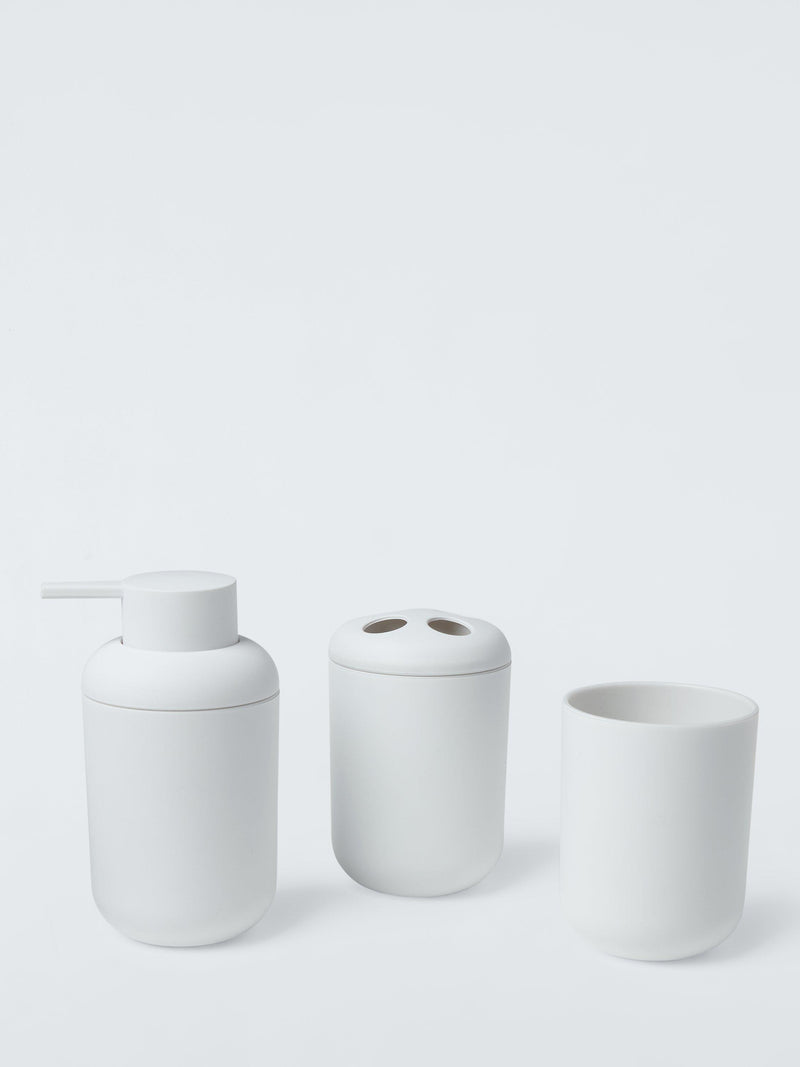 John Lewis essential toothbrush holder white matte plastic - British product