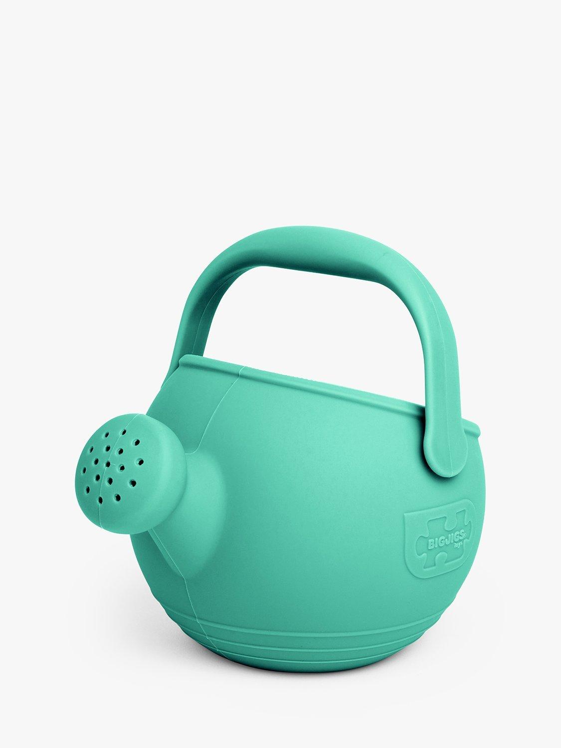 Bigjigs Toys silicone watering can eggshell green, imported from the UK