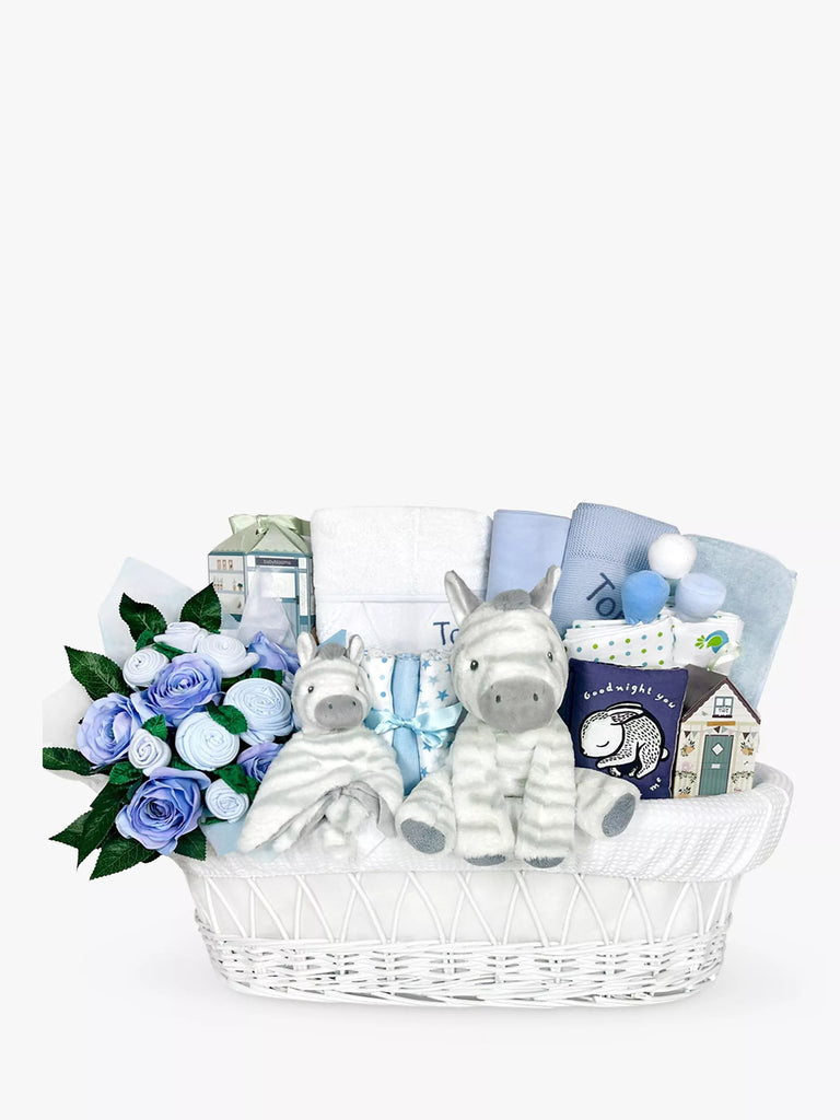 Babyblooms Zebra Moses Basket Baby Gift Hamper