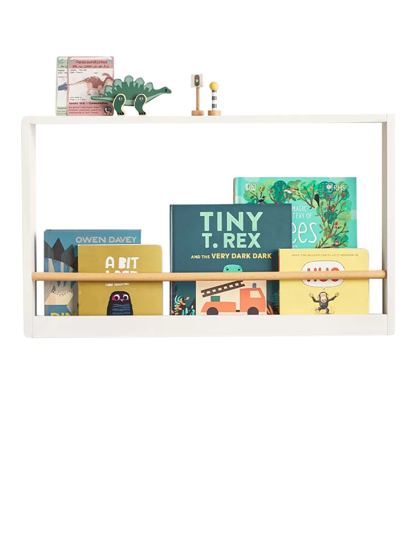 Great Little Trading Co landscape bookshelf white and natural (British brand)