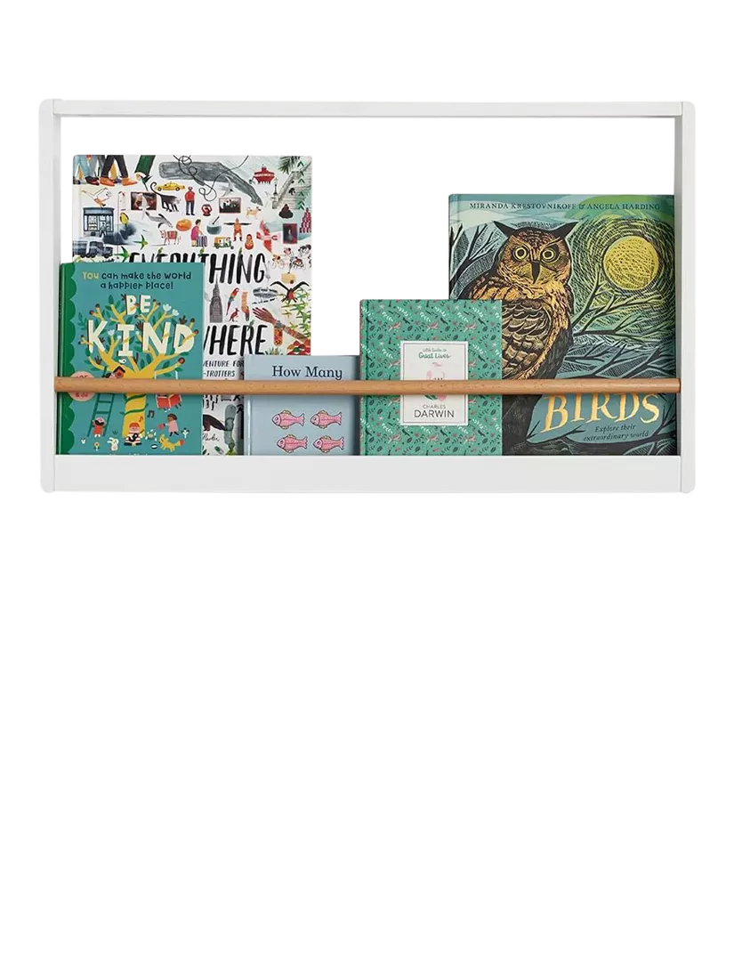 Great Little Trading Co landscape bookshelf white and natural (British brand)