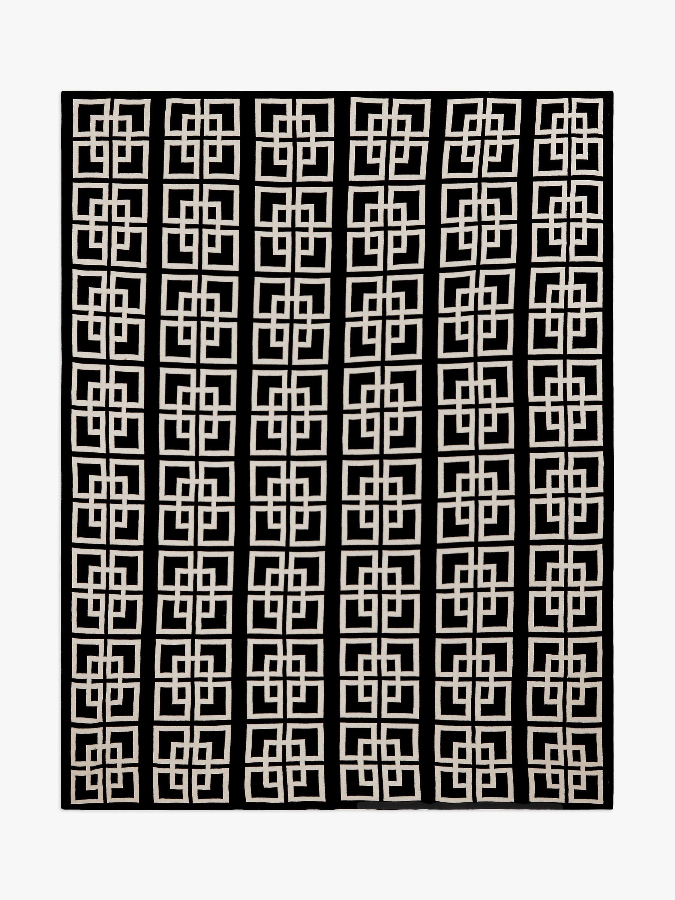 John Lewis chain geo knitted throw black 140x190cm (British brand)