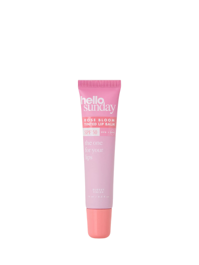 John Lewis Hello Sunday The Rose One Tinted Lip Balm Berry Flavour SPF 50 15ml- Buy online at McGrocer