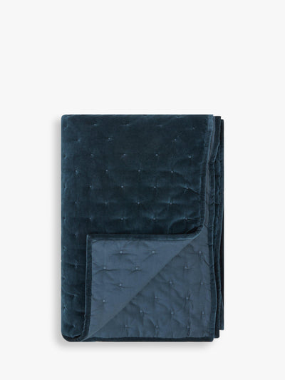 John Lewis John Lewis Cotton Velvet Quilted Bedspread 220 x 220cm- Buy online at McGrocer