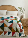 John Lewis colourful patchwork quilted bedspread multi 220 x 220cm, UK version