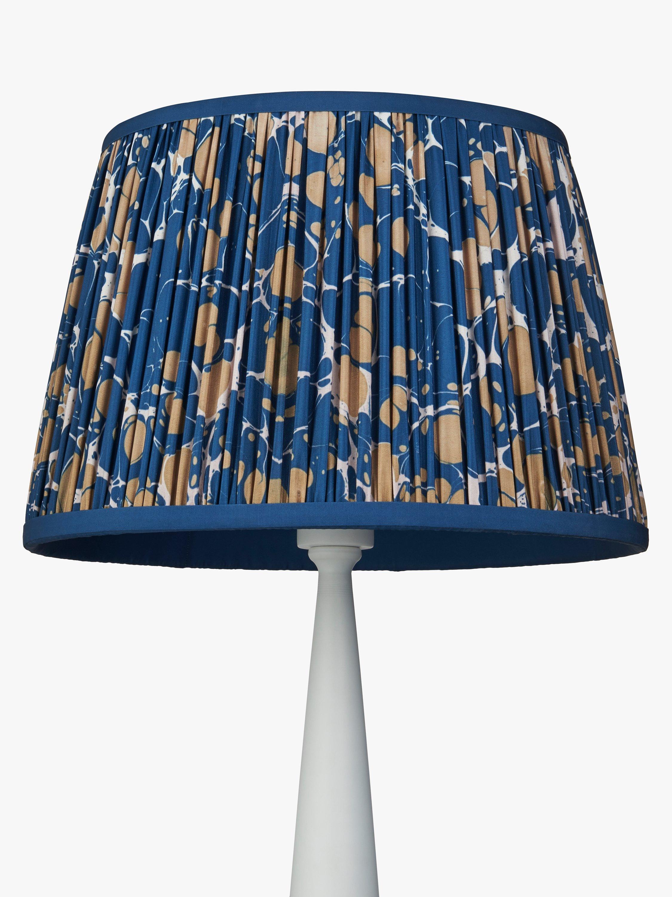 Matthew Williamson Balearic Pleated Lampshade Blue 30x45cm, imported from the UK