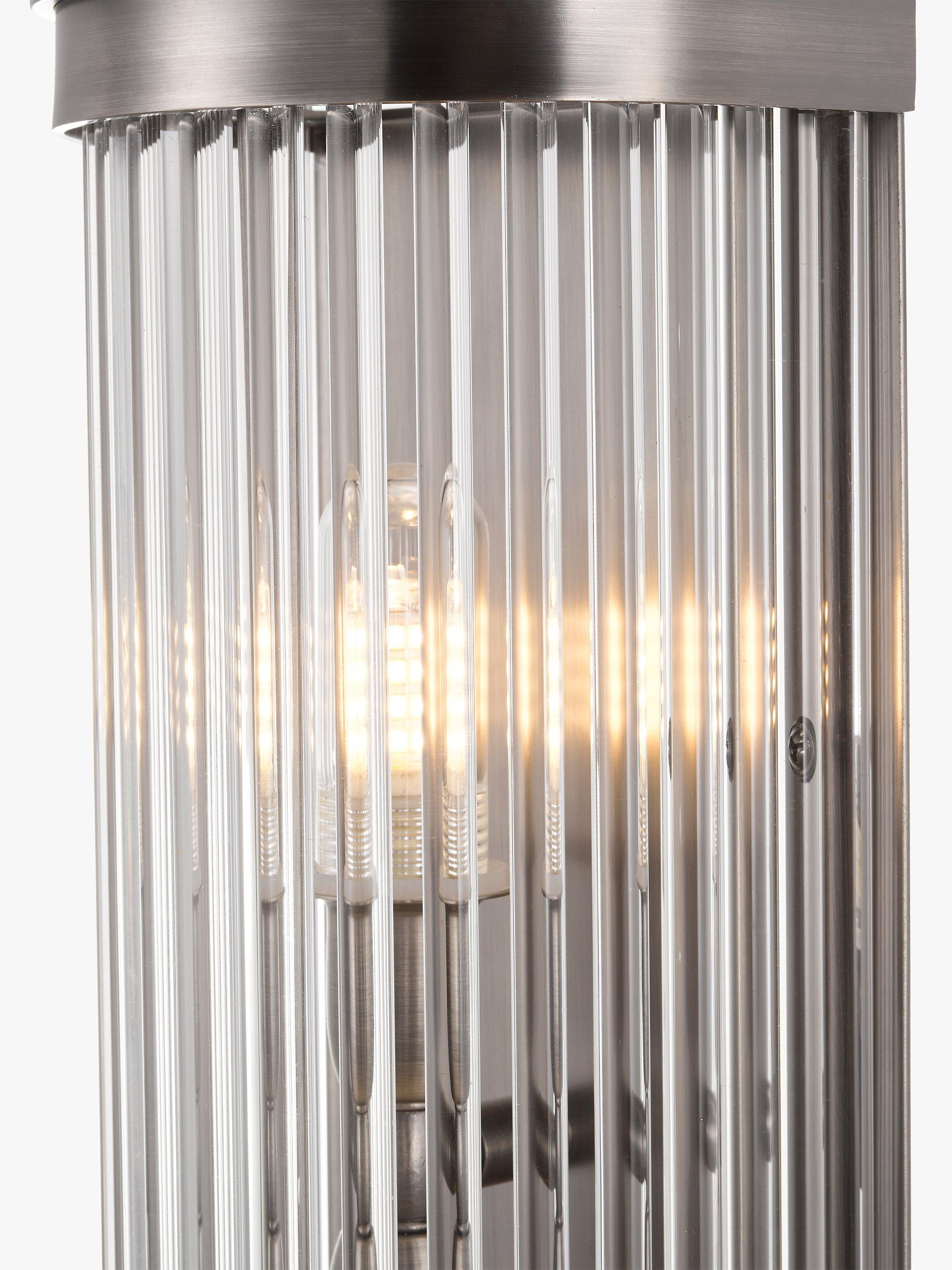 John Lewis Boston ribbed glass bathroom wall light (British brand)