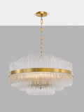John Lewis Shiminista large chandelier pendant ceiling light matte brass - British product