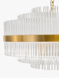 John Lewis Shiminista large chandelier pendant ceiling light matte brass - British product